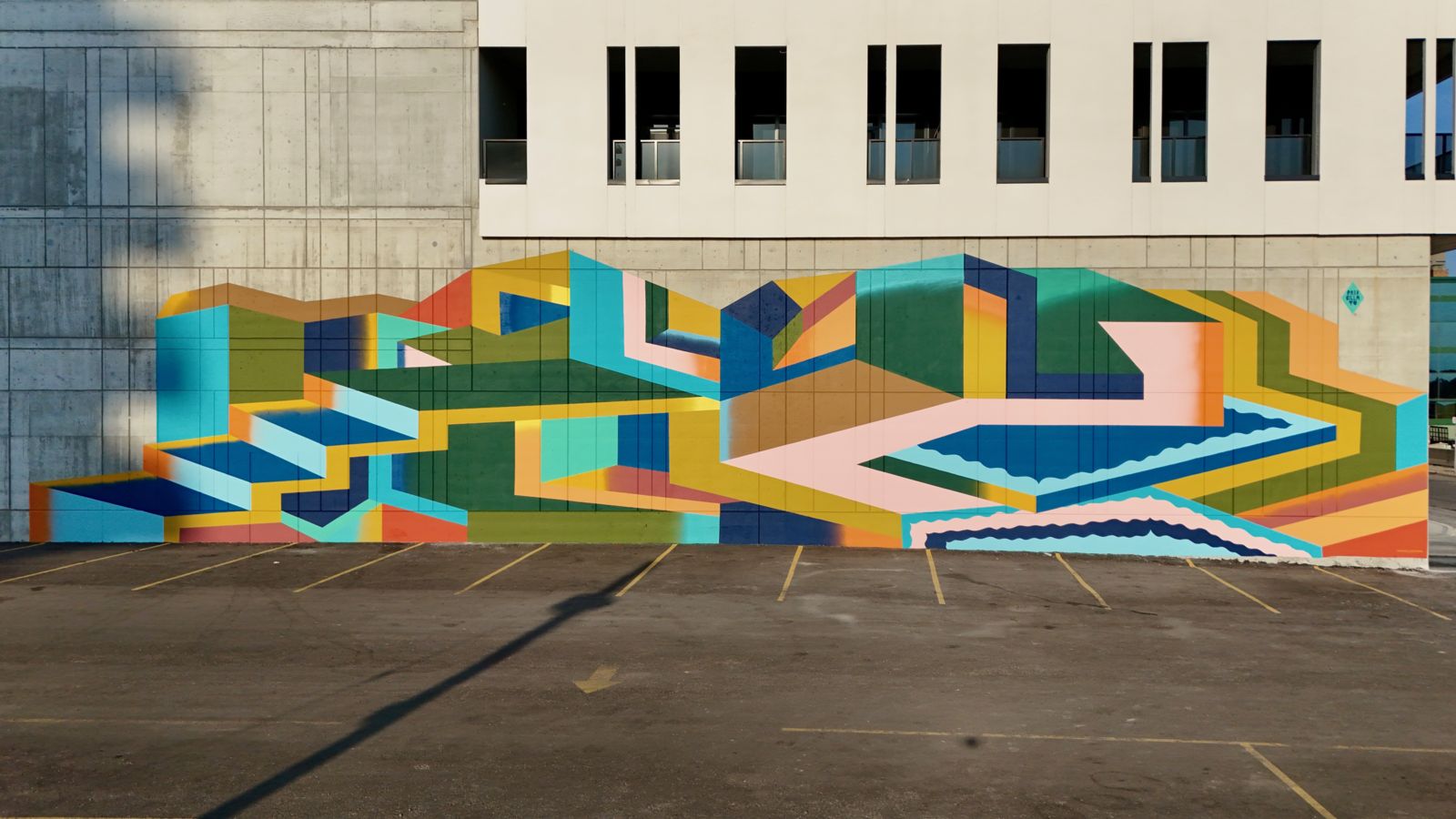 Queen and the Dove mural at the Grand Theatre located in London, Ontario.