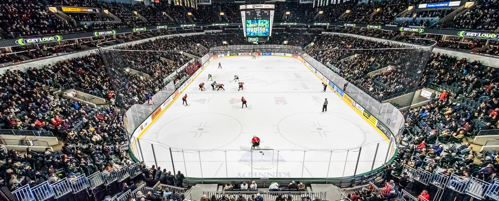 ice hockey game at Canada Life Place