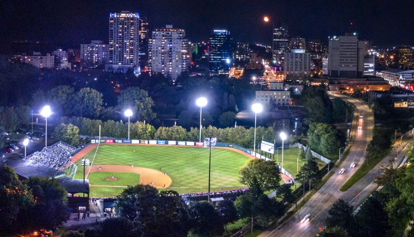 Ariel view of Labatt Park.
